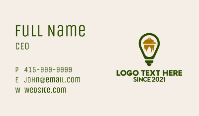 Light Bulb Cooking Pot Business Card Image Preview