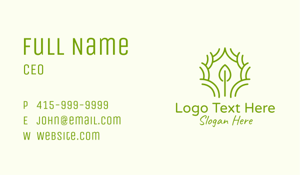 Plant Nature Conservation Business Card Design Image Preview