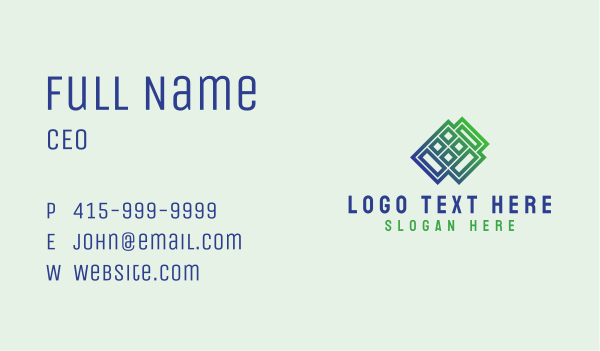 Geometric Realty Company Business Card Design Image Preview