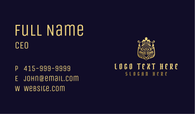 Luxury Golden Shield Business Card Image Preview