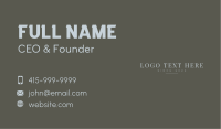 Elegant Boutique Wordmark Business Card Design