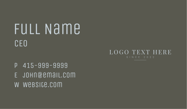 Elegant Boutique Wordmark Business Card Design Image Preview