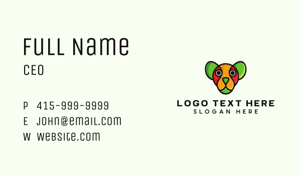 Colorful Watchdog Business Card Design Image Preview