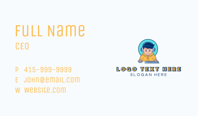 Computer Gamer Boy Business Card Image Preview
