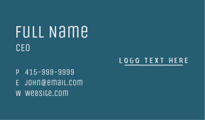 Modern Industry Wordmark Business Card Image Preview
