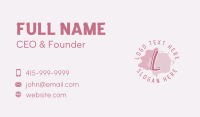 Pink Paint Letter  Business Card Design