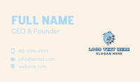Aqua Sailor Dolphin Business Card Image Preview