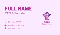 Purple Bird Globe Business Card Image Preview