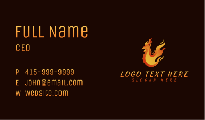 Hot Chicken Flame Business Card Image Preview