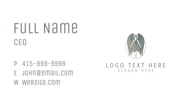 Holy Archangel Wings Business Card Design Image Preview