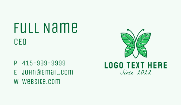 Agriculture Butterfly Gardening  Business Card Design Image Preview
