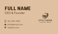 Skull Smoking Cigarette Business Card Image Preview