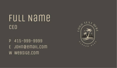 Tropical Beach Resort Business Card Image Preview