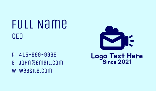 Video Camera Mail Business Card Design Image Preview