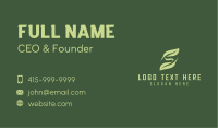 Eco Friendly Leaf Letter S  Business Card Image Preview