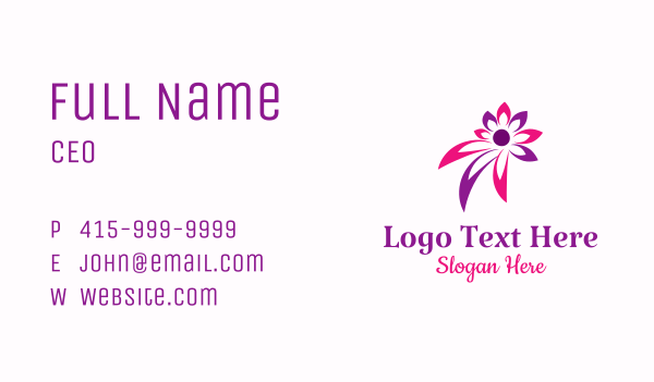 Abstract Flower Spa Business Card Design Image Preview