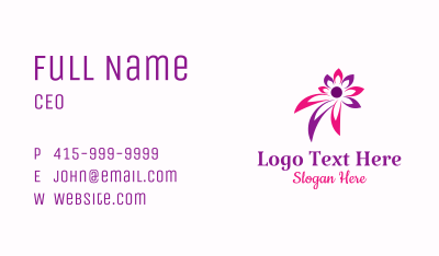 Abstract Flower Spa Business Card Image Preview