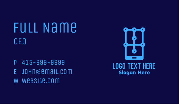 Mobile Phone App Technology Business Card Design Image Preview