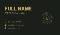 Gold Serif Letter  Business Card Image Preview