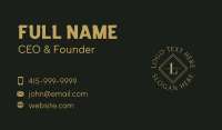 Gold Serif Letter  Business Card Preview