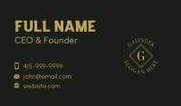 Gold Serif Letter  Business Card Image Preview