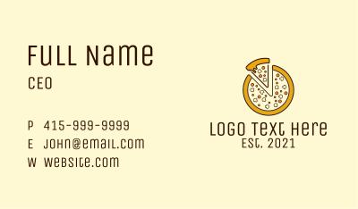 Pizza Toppings Slice  Business Card Image Preview