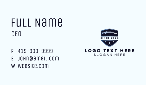 Shield Sports Car Business Card Design Image Preview