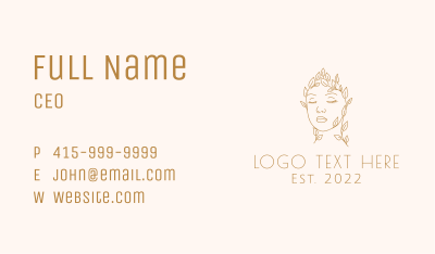 Natural Beauty Woman Salon Business Card Image Preview