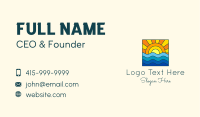 Summer Beach Sunset Business Card Image Preview