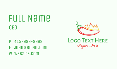 Flaming Hot Chili Business Card Image Preview