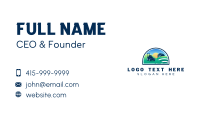 Field Landscaping Lawn Mower Business Card Design