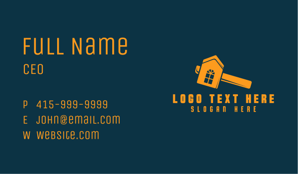 Orange Hammer House   Business Card Design Image Preview