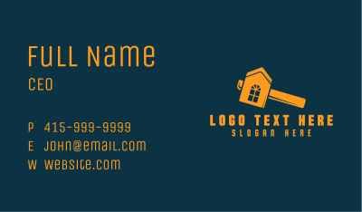 Orange Hammer House   Business Card Image Preview