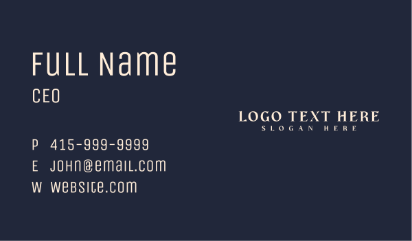 Generic Feminine Fashion Business Card Design Image Preview