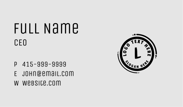 Black Circle Business Business Card Design Image Preview