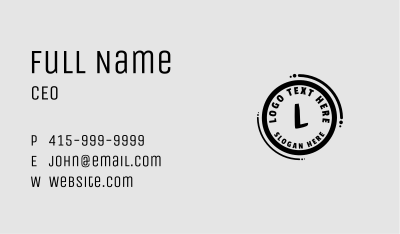 Black Circle Business Business Card Image Preview