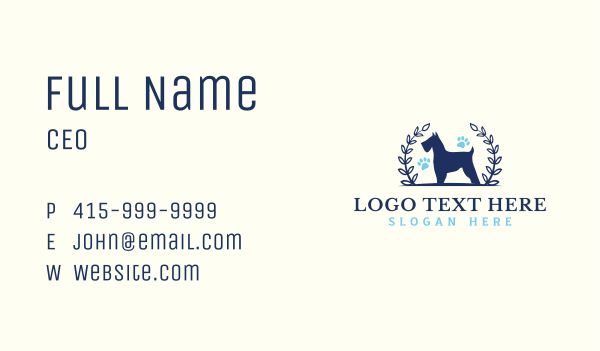 Pet Dog Grooming Laurel Business Card Design Image Preview