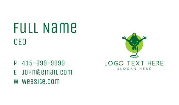 Green Ape Yoga Business Card Design Image Preview