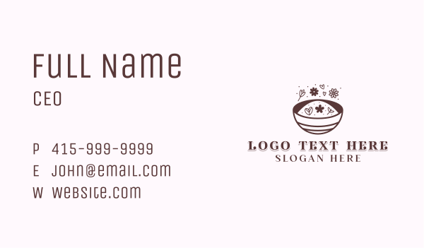 Baking Pastry Bowl Business Card Design Image Preview