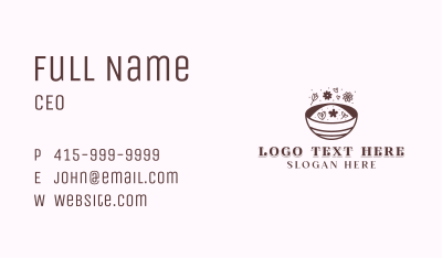 Baking Pastry Bowl Business Card Image Preview