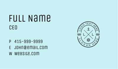 Nautical Ship Anchor Business Card Image Preview