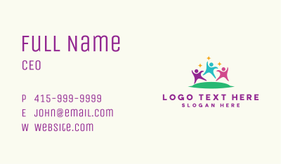 Children Community Charity Business Card Image Preview