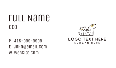 Dog Cat Veterinary Business Card Image Preview