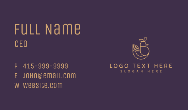 Premium Golden Rooster Business Card Design Image Preview