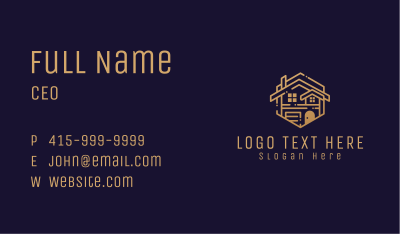Gold House Real Estate Business Card Image Preview