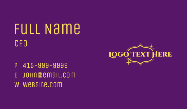 Magical Arabic Wordmark Business Card Design Image Preview