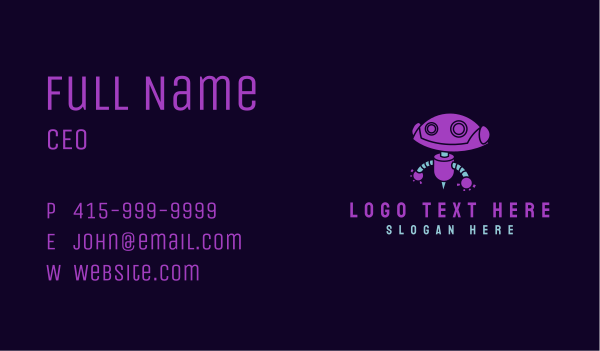 Happy Robot Machine Business Card Design Image Preview