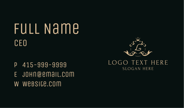 Luxurious Lettermark Badge Business Card Design Image Preview