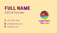 Orange Sunset Beach  Business Card Image Preview