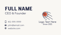 Monoline Basketball Blast  Business Card Image Preview